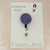Retractable Badge Reel - Acrylic - 'FINE PURPLE GLITTER'