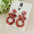 Statement Earrings - Acrylic - Trios - CHUNKY GLITTER - You Choose Colour