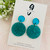 Statement Earrings - Acrylic - Plain Circle - FINE GLITTER - You Choose