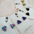 MEGA Stud Earrings - Acrylic - Rounded Triangle - You Choose Colour