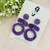 Statement Earrings - Acrylic - Trios - FINE GLITTER - You Choose Colour