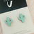 Kids Stud Earrings - Wooden - Handpainted - Glossy Resin - Cactus - Puzzle Pieces - Heart - You Choose