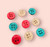 Buttons - 15mm Circle - MINERAL & MARBLE - You Choose Colour