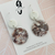 Last Pairs - Statement Earrings - Hooks - Neutral Grey/White Acrylic Dangle - White Clay  