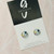 Stud Earrings - Glass - 'MEOW - CAT PAW' 