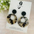 Statement Earrings - Dangles - Acrylic - Tortoise Shell - Black & White - You Choose Shape