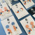 Mega Stud Earrings - Polymer Clay - 'TEXTURED FLORAL - Sunshine Blues' - Smokey Blue/Peach/White - Mega Size