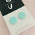 Last Pairs - Stud Earrings - Polymer Clay - Circle -  Textured - Pastel Mint