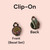 Mini Stud Earrings - Glass Dome -  'CUTE CAVOODLE'  - Kids - Pink/Brown - Stud or Clipon