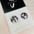 Stud Earrings - Clay - 'MAUVE MAGIC' - Purple/Pink/Lilac/White/Black - Circle - Regular Size - Glossy Resin 