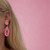 Statement Earrings - Fine Fan Metal - Black/Pink - You Choose Colour