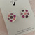 Mega Stud Earrings - Polymer Clay - 'THINK PINK' - Pink/Lilac/White - Mega Size