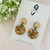 Statement Earrings - Dangle - Acrylic -  Tortoise Shell - MUSTARD - Bamboo Top - Your Choice