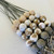 Lanyard - Teacher - Beaded - Polymer Clay - Keychain - ' ANGELA' - Taupe/White/Grey Granite