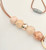 Lanyard - Teacher - Beaded - Polymer Clay - Keychain - ' BIANCA' - Pale Pink / Copper / Opal