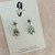 KIDS GIRLS Earrings - Acrylic -  SILVER GLITTER - Christmas Tree - Stainless Steel Star Stud Top - Mini Size