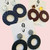Statement Earrings - Faux Rattan - Circles - Your Choice