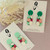 Statement Earrings - Polymer Clay - Handmade - 'TEXTURED FLORAL - Vintage Floral' - Pink/Green/White - You Choose