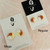 Stud Earrings - Polymer Clay - 'TEXTURED FLORAL - Sunshine Yellow' - Orange/Peach/Lemon Yellow/White - Regular Size