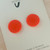 Mega Stud Earrings - Polymer Clay - 'TEXTURED - Fluoro Fluro Orange' - Mega Size