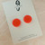 Mega Stud Earrings - Polymer Clay - 'TEXTURED - Fluoro Fluro Orange' - Mega Size