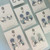 Stud Earrings - Polymer Clay - Handmade -  'TEXTURED FLORAL - THE BLUES' - Navy/Smokey Blue/Pale Blue/White - Regular Size