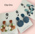 Clipon - Statement Earrings - Dangle -  Polymer Clay - TEXTURED FLORALS - Handmade - You Choose