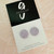 Stud Earrings - Polymer Clay - 'SUNFLOWER' - LILAC PURPLE - Circle - Regular Size 