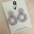 Statement Earrings - Handmade - Polymer Clay - 'SUNFLOWER' - Hollow Circle - Lilac Purple