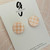 Mega Stud Earrings - Mega - Polymer Clay - Handmade - GINGHAM - Circle - You Choose Colour