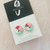Stud Earrings - Polymer Clay - Handmade - 'VINTAGE FLORAL - GREEN' - Circle  -  Regular Size - Dusty Pink/Rose/Mint /White