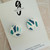 Mega Stud Earrings - Polymer Clay - Handmade - BLUE HUES - Mega Size - Circle Shape