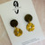 Statement Earrings - Polymer Clay - Brass - 'Black Gold Metal' 