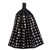 Hand Towel (with Crochet Top) - Black & Beige Spot (Spot)