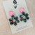 Statement Earrings - Acrylic - DISCO FLOWER - Flower - Rainbow Glitter/Mirror - You Choose