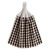 Hand Towel (with Crochet Top) - Chocolate Brown/Cream/White Check 