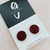 Last Pair - Stud Earrings - Polymer Clay - Regular Size - Plain Maroon 
