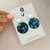 Deep Sea Blue with Silver Mirror Stud Top