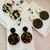 Statement Earrings - Acrylic - Plain Circle - PATTERNED - You Choose