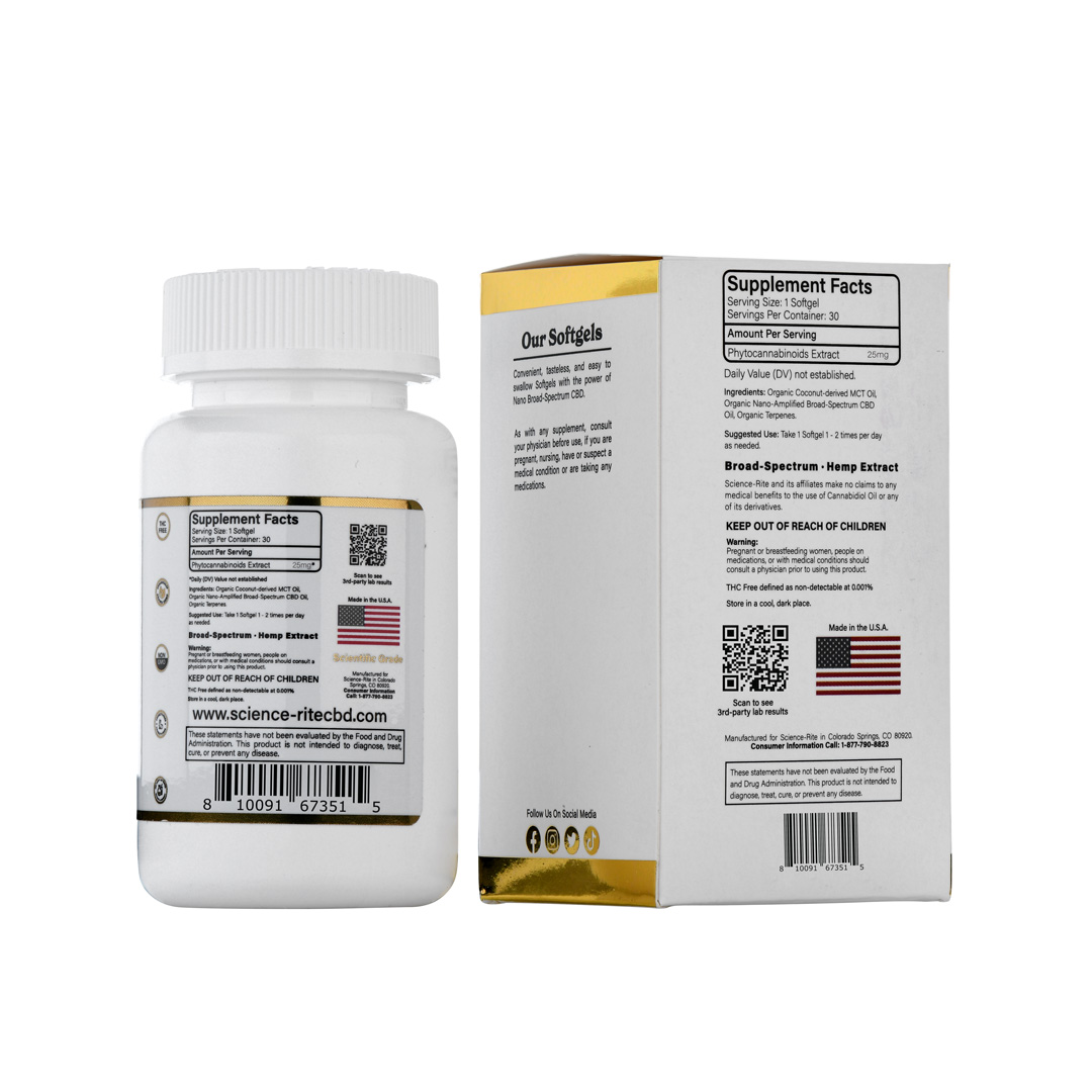 Buy CBD Oil Capsules | Nano CBD Softgels | Science-Rite CBD