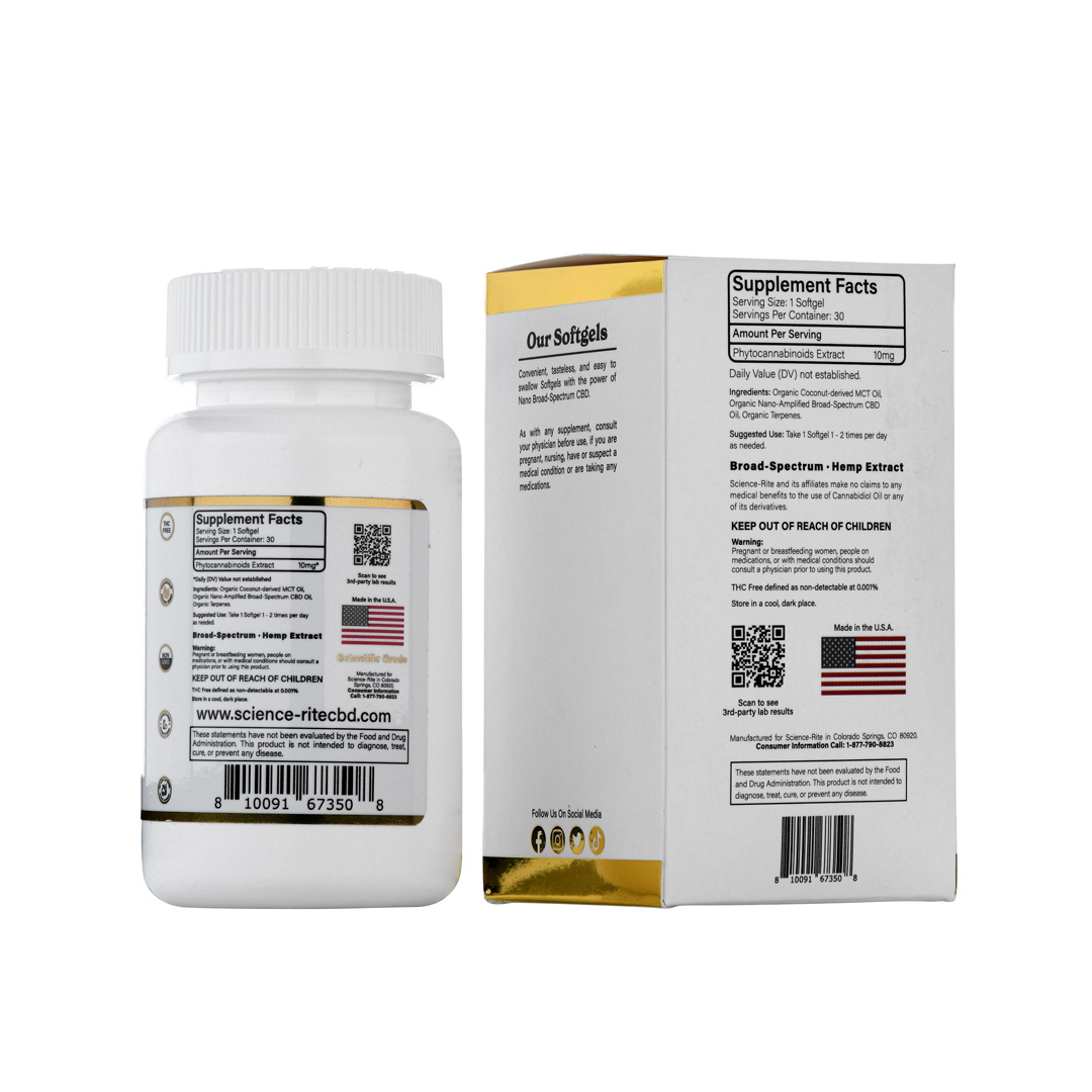 Buy CBD Oil Capsules | Nano CBD Softgels | Science-Rite CBD