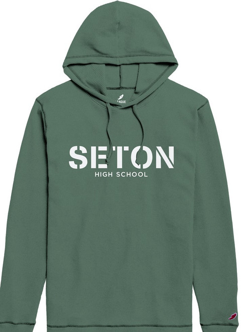 SS108-Spruce Green Waffle Hoodie