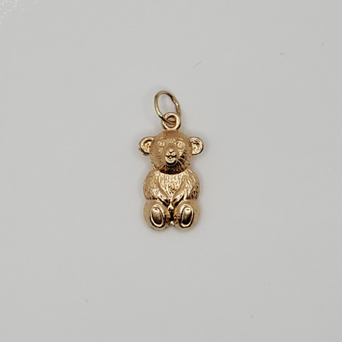19.2k Portuguese gold Double sided Bear Charm