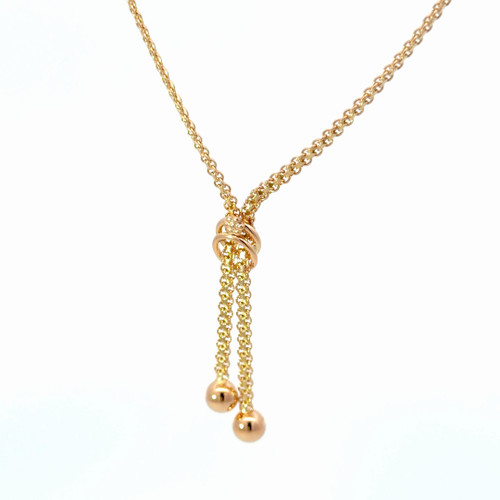 19.2k Portuguese Gold Double Loop Bismark Necklace and Earring