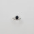18k White Gold Synthetic Oval Stone and CZ Stone Ring