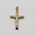 19.2k Portuguese Hollow Gold Crucifix with Beveled Edges