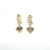 18k Yellow Gold Hollow Heart Earrings