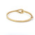 18k Yellow Gold Bangel Bracelet  White CZ Knot