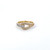 18k Yellow Gold Ring White CZ Knot