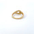 18k Yellow Gold Ring White CZ Knot